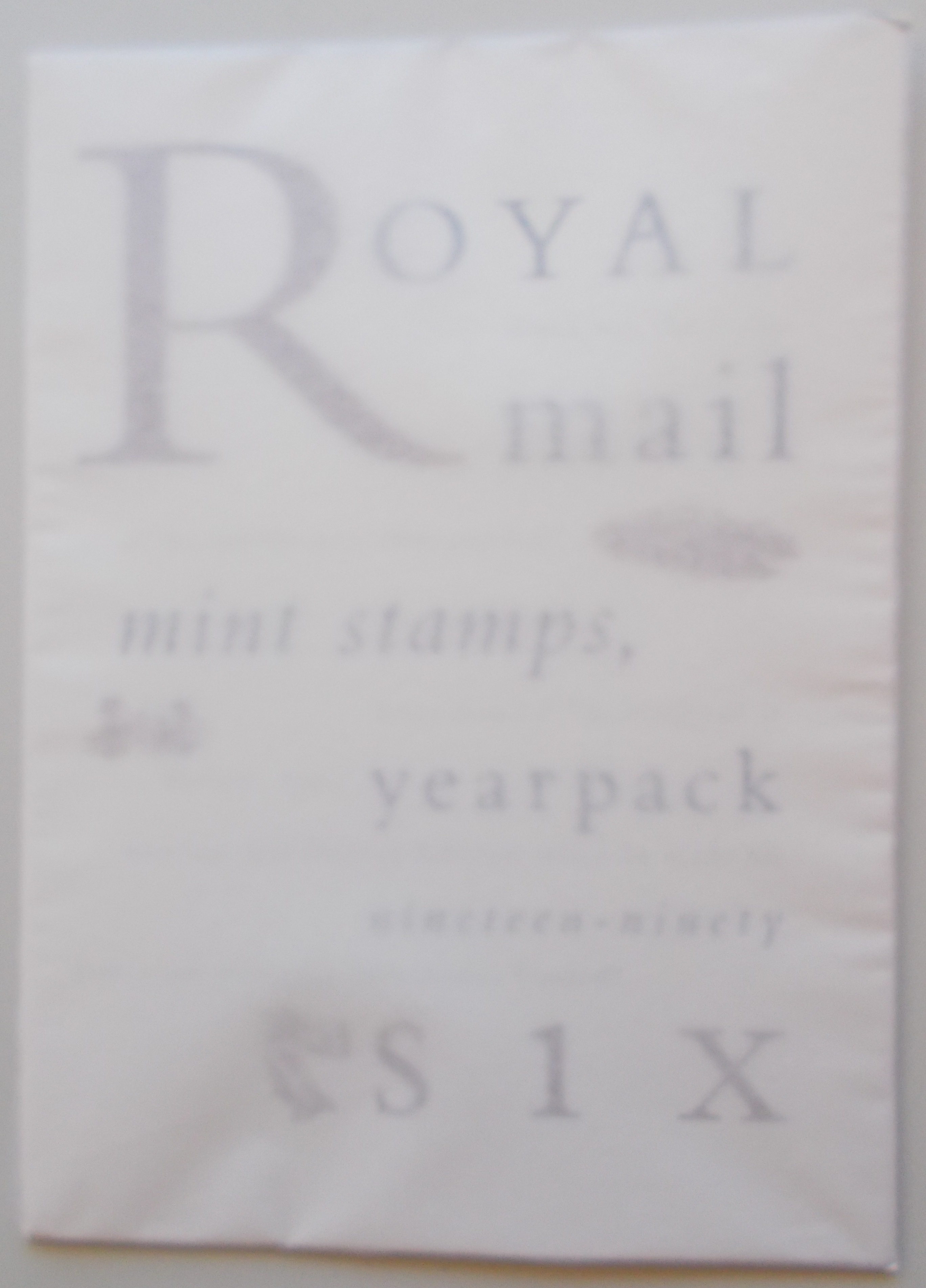 (image for) 1996 Royal Mail Special Stamps Year Pack